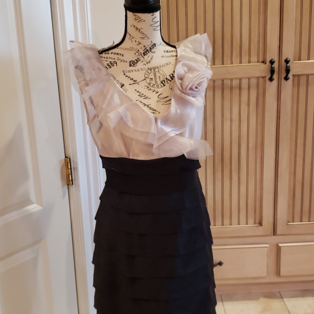 Black & tan party dress